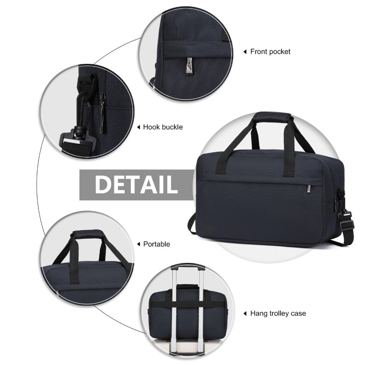 E1960M - Kono Lightweight Multi Purpose Unisex Sports Travel Duffel Bag