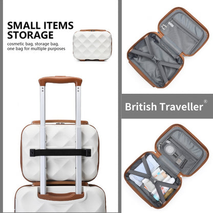 British Traveller 13" K2395L - Ultralight ABS And Polycarbonate Vanity Case