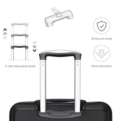 K1871-1L - Kono ABS 24 Inch Sculpted Horizontal Design Suitcase