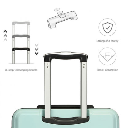 K1871-1L - Kono ABS 24 Inch Sculpted Horizontal Design Suitcase