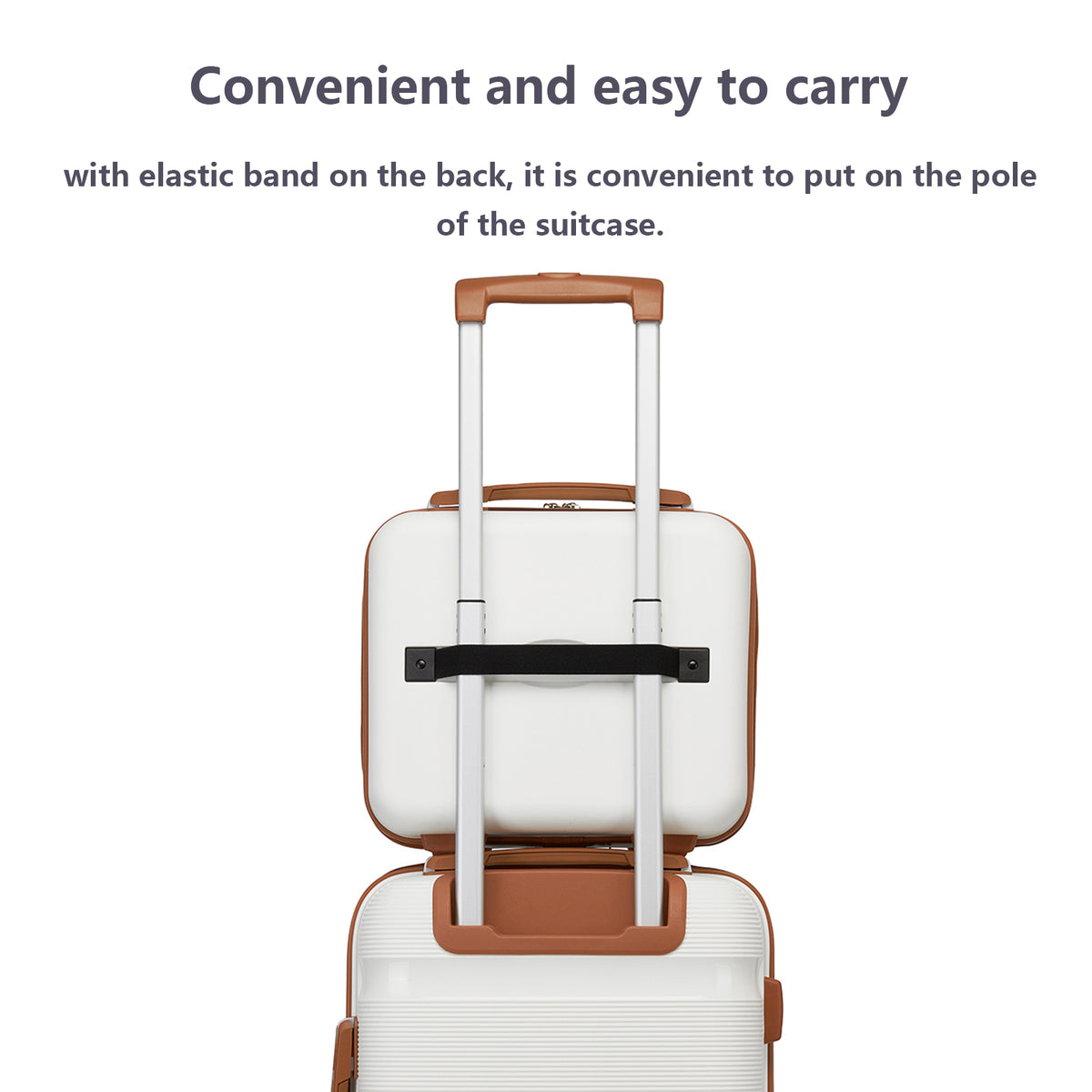 Kono 12" KSK2492 - PP Hardshell Lightweight Vanity Case for Travel & Daily Use