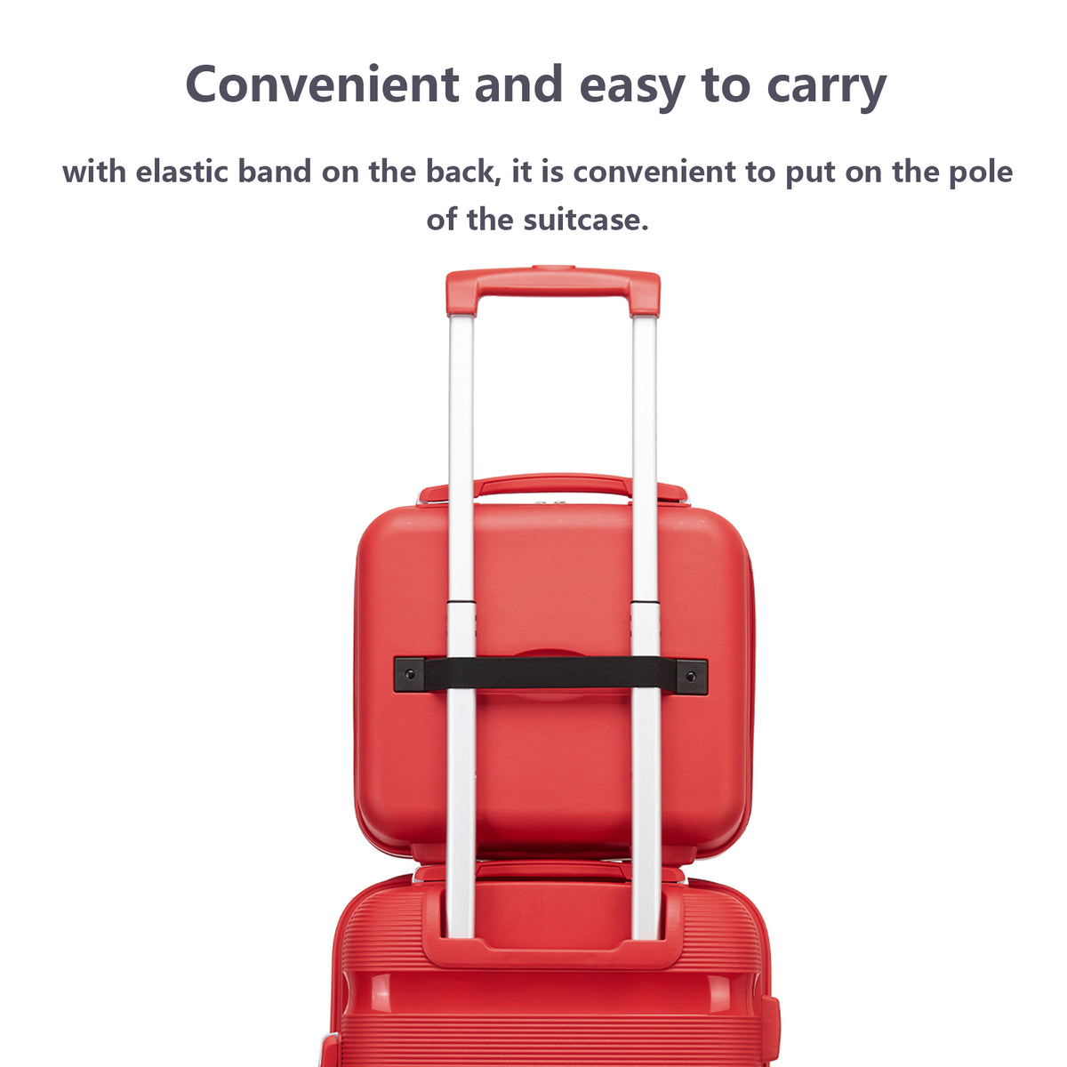 Kono 12" KSK2492 - PP Hardshell Lightweight Vanity Case for Travel & Daily Use