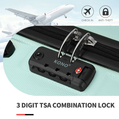 K1871-1L - Kono ABS 24 Inch Sculpted Horizontal Design Suitcase