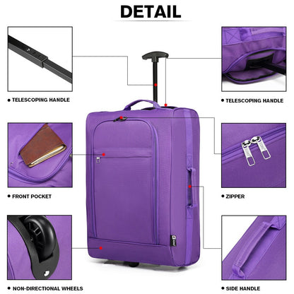 K1873-2 - Kono CABIN SIZE SOFT SHELL HAND LUGGAGE