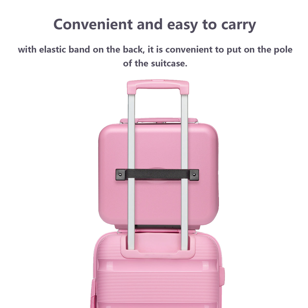 Kono 12" KSK2492 - PP Hardshell Lightweight Vanity Case for Travel & Daily Use