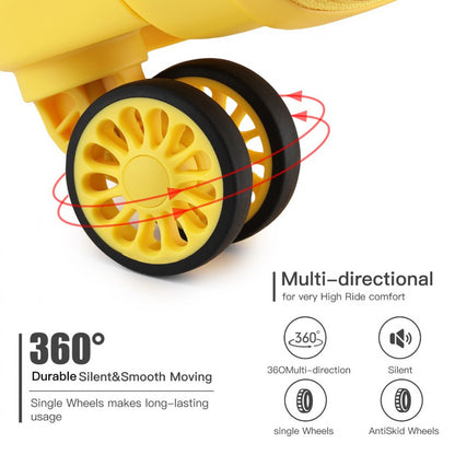 Kono 24" K2092L - Bright Hard Shell PP Suitcase - Classic Collection