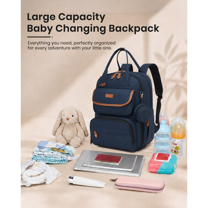 BCK2615 - Kono 3-in-1 Mummy Nappy Backpack Set with Changing Mat & Insulated Pacifier Pouch