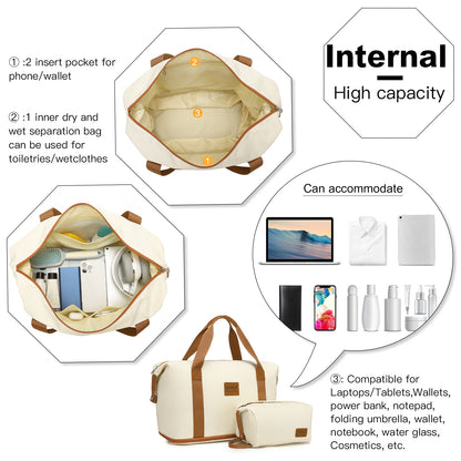 KSK2592+EA2212 - Kono 3‑Piece ABS+PC Suitcase Set with Travel Bag & Toiletry Pouch