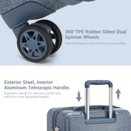 KSK2494 - Kono 24 Inch Minimalist Hard Shell ABS+PC Check-In Suitcase with TSA Lock 360° Spinner Wheels
