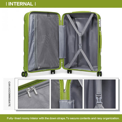 Kono 24" K2092L - Bright Hard Shell PP Suitcase - Classic Collection