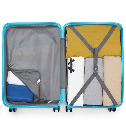 K1871-1L - Kono ABS 24 Inch Sculpted Horizontal Design Suitcase