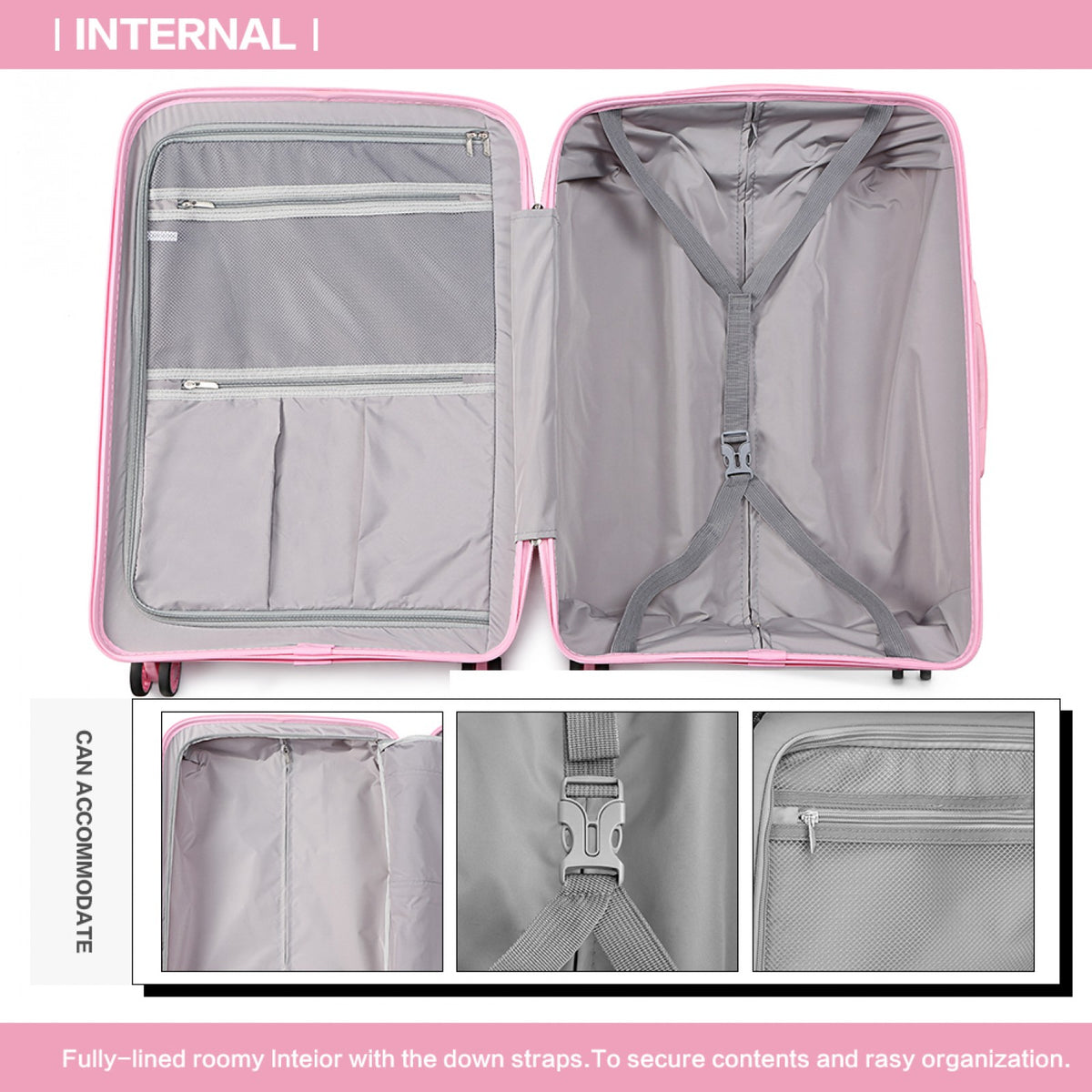 Kono 24" K1997L - HARD SHELL PP SUITCASE