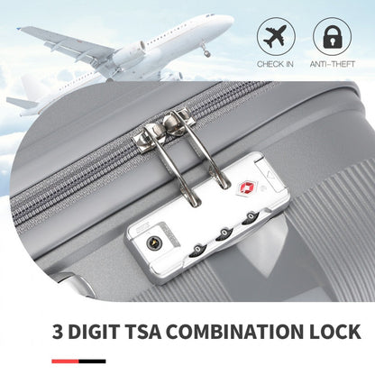 Kono 24" K2092L - Bright Hard Shell PP Suitcase - Classic Collection