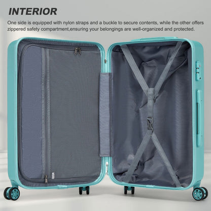 KSK2494 - Kono 28 Inch Minimalist Hard Shell ABS+PC Check-In Suitcase with TSA Lock 360° Spinner Wheels - Black