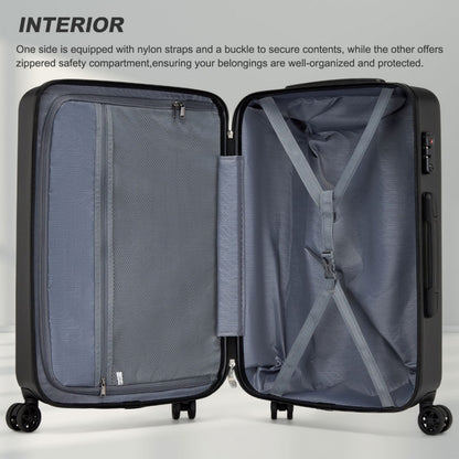 KSK2494 - Kono 24 Inch Minimalist Hard Shell ABS+PC Check-In Suitcase with TSA Lock 360° Spinner Wheels