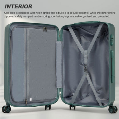 KSK2494 - Kono 28 Inch Minimalist Hard Shell ABS+PC Check-In Suitcase with TSA Lock 360° Spinner Wheels - Black