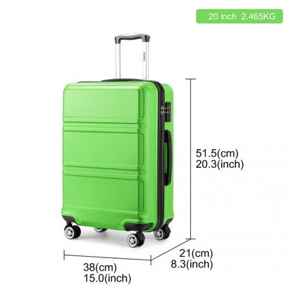 K1871-1L - Kono ABS 20 Inch Sculpted Horizontal Design Cabin Luggage