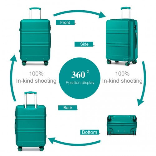 K1871-1L - Kono ABS 20 Inch Sculpted Horizontal Design Cabin Luggage