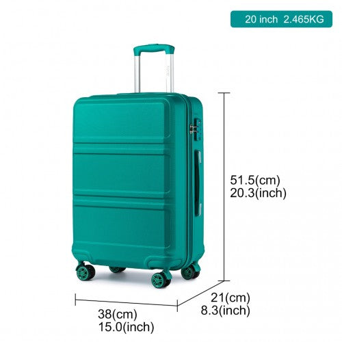 K1871-1L - Kono ABS 20 Inch Sculpted Horizontal Design Cabin Luggage