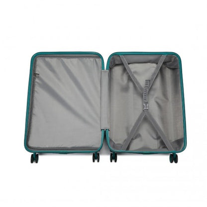 Kono K1871-1L+EA2321 - ABS 20 Inch Sculpted Horizontal Design 2 Piece Suitcase Set With Cabin Bag