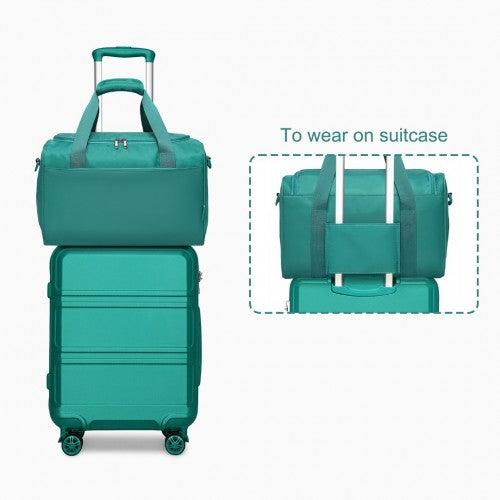 Kono K1871-1L+EA2321 - ABS 20 Inch Sculpted Horizontal Design 2 Piece Suitcase Set With Cabin Bag