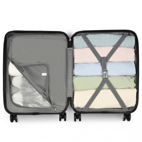 K1871-1L - Kono ABS 20 Inch Sculpted Horizontal Design Cabin Luggage