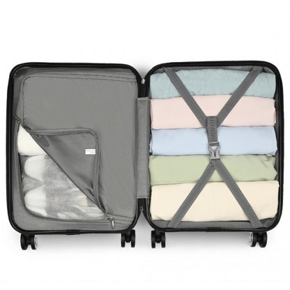 K1871-1L - Kono ABS 20 Inch Sculpted Horizontal Design Cabin Luggage