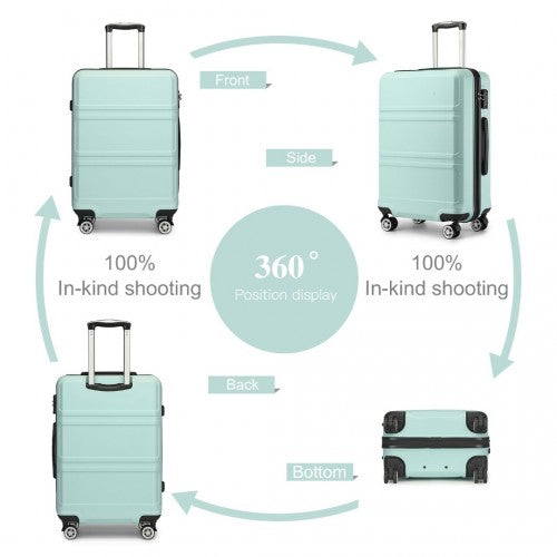 K1871-1L - Kono ABS 20 Inch Sculpted Horizontal Design Cabin Luggage