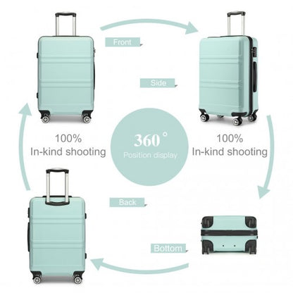 K1871-1L - Kono ABS 20 Inch Sculpted Horizontal Design Cabin Luggage