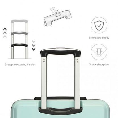 K1871-1L - Kono ABS 20 Inch Sculpted Horizontal Design Cabin Luggage