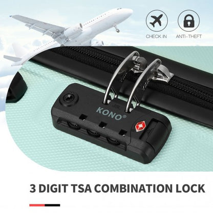 K1871-1L - Kono ABS 20 Inch Sculpted Horizontal Design Cabin Luggage