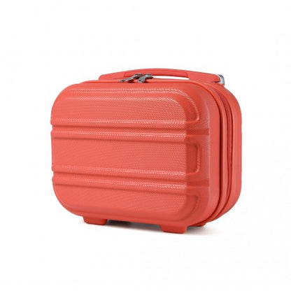 K1871-1L - Kono 12 Inch Lightweight Hard Shell ABS Vanity Case - Coral