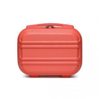 K1871-1L - Kono 12 Inch Lightweight Hard Shell ABS Vanity Case - Coral