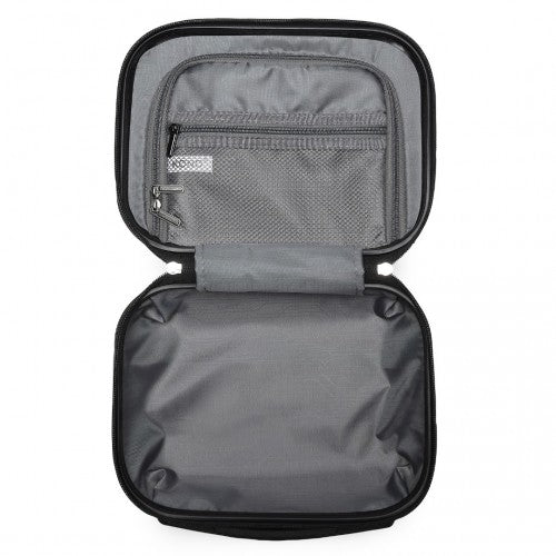 K1871-1L+EA2212 - Kono ABS 4 Wheel Suitcase Set With Vanity Case And Weekend Bag And Toiletry Bag - Pink