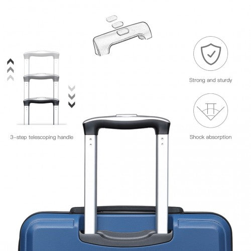 K1871-1L - Kono ABS 20 Inch Sculpted Horizontal Design Cabin Luggage