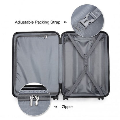 K1871-1L - Kono ABS 20 Inch Sculpted Horizontal Design Cabin Luggage