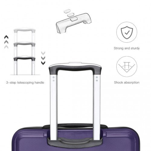 K1871-1L - Kono ABS 20 Inch Sculpted Horizontal Design Cabin Luggage