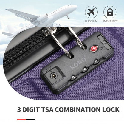 K1871-1L - Kono ABS 20 Inch Sculpted Horizontal Design Cabin Luggage