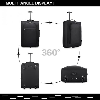 Kono 20" K1873-2 - SOFT SHELL HAND LUGGAGE - BLACK