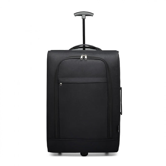 Kono 20" K1873-2 - SOFT SHELL HAND LUGGAGE - BLACK