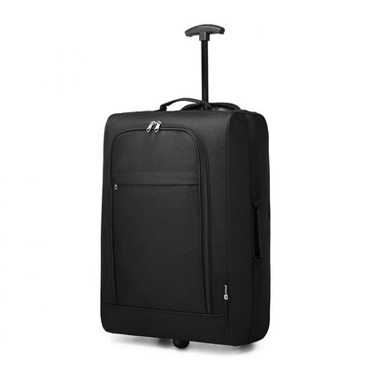 Kono 20" K1873-2 - SOFT SHELL HAND LUGGAGE - BLACK