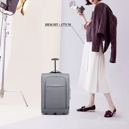 Kono 20" K1873-2 - SOFT SHELL HAND LUGGAGE - BLACK