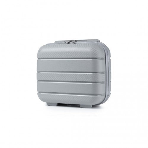 Easy Luggage K2091L - Kono 14 Inch Multi Texture Hard Shell PP Vanity Case - Classic Collection - Grey