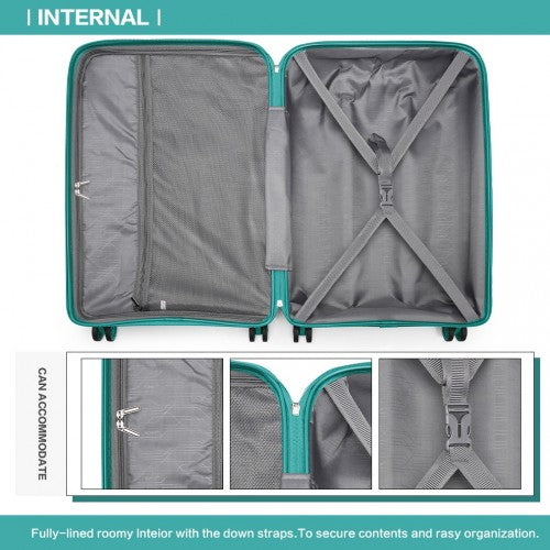 Kono 28" K2092L - Bright Hard Shell PP Suitcase - Classic Collection