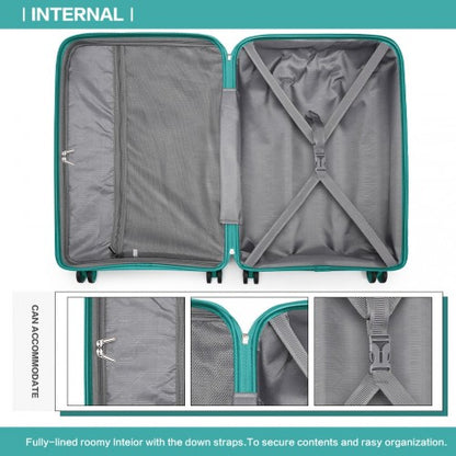 Kono 28" K2092L - Bright Hard Shell PP Suitcase - Classic Collection