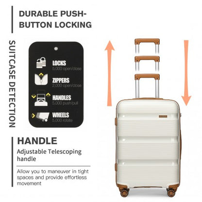 Kono 28" K2092L - Bright Hard Shell PP Suitcase - Classic Collection