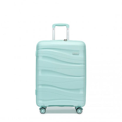 K2094L - Kono 28 Inch Lightweight Polypropylene Hard Shell Suitcase With TSA Lock - Mint Green
