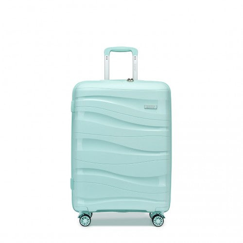 K2094L - Kono 28 Inch Lightweight Polypropylene Hard Shell Suitcase With TSA Lock - Mint Green