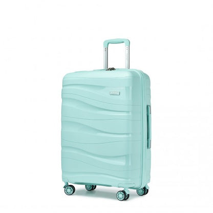 K2094L - Kono 28 Inch Lightweight Polypropylene Hard Shell Suitcase With TSA Lock - Mint Green
