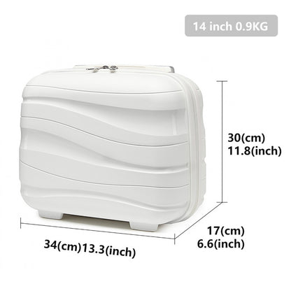 Kono 14" K2094L - Lightweight Polypropylene Hard Shell Vanity Case Hard Shell PP